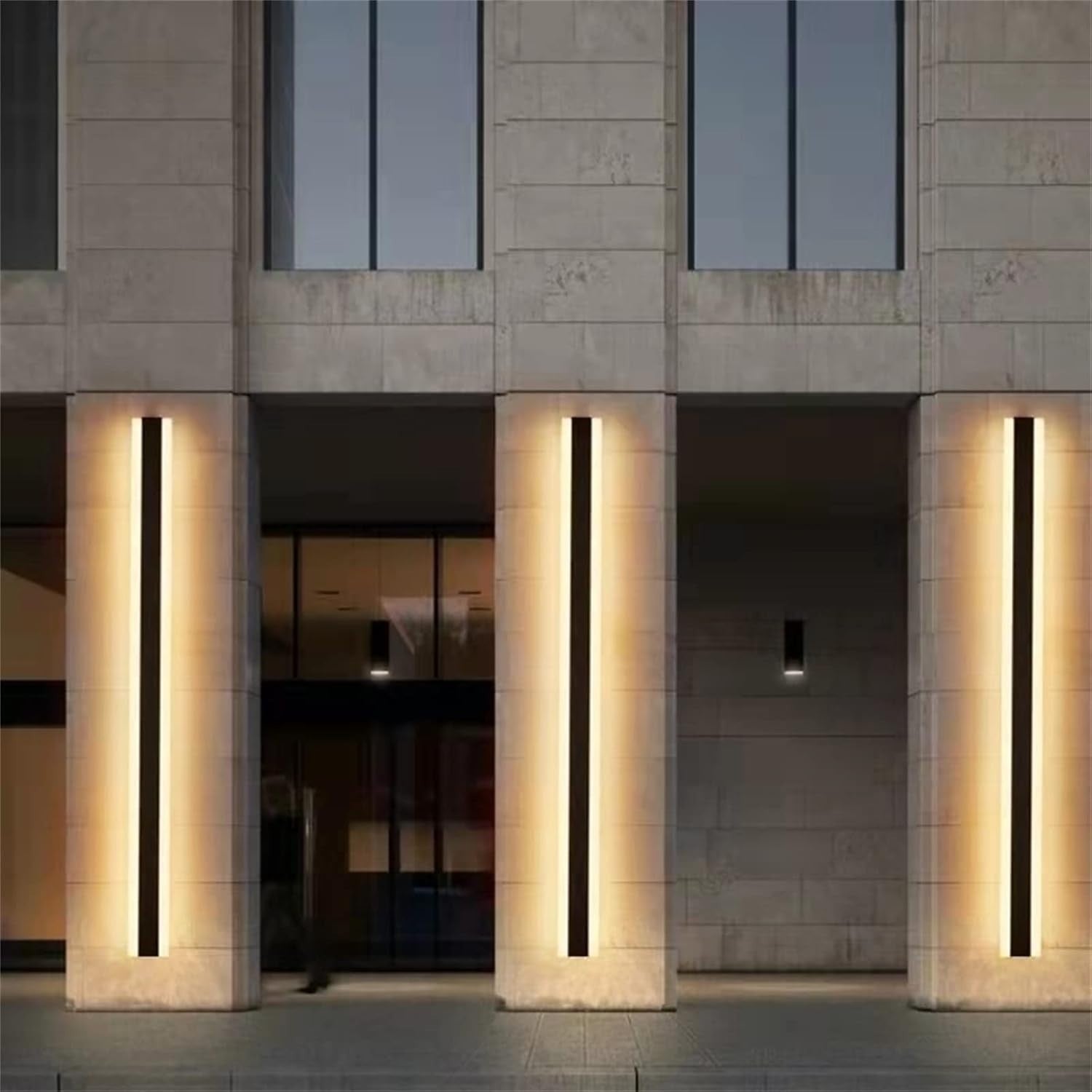 LED Outdoor Wall Light 150CM Black Sconce IP67 Waterproof 3000K Warm White