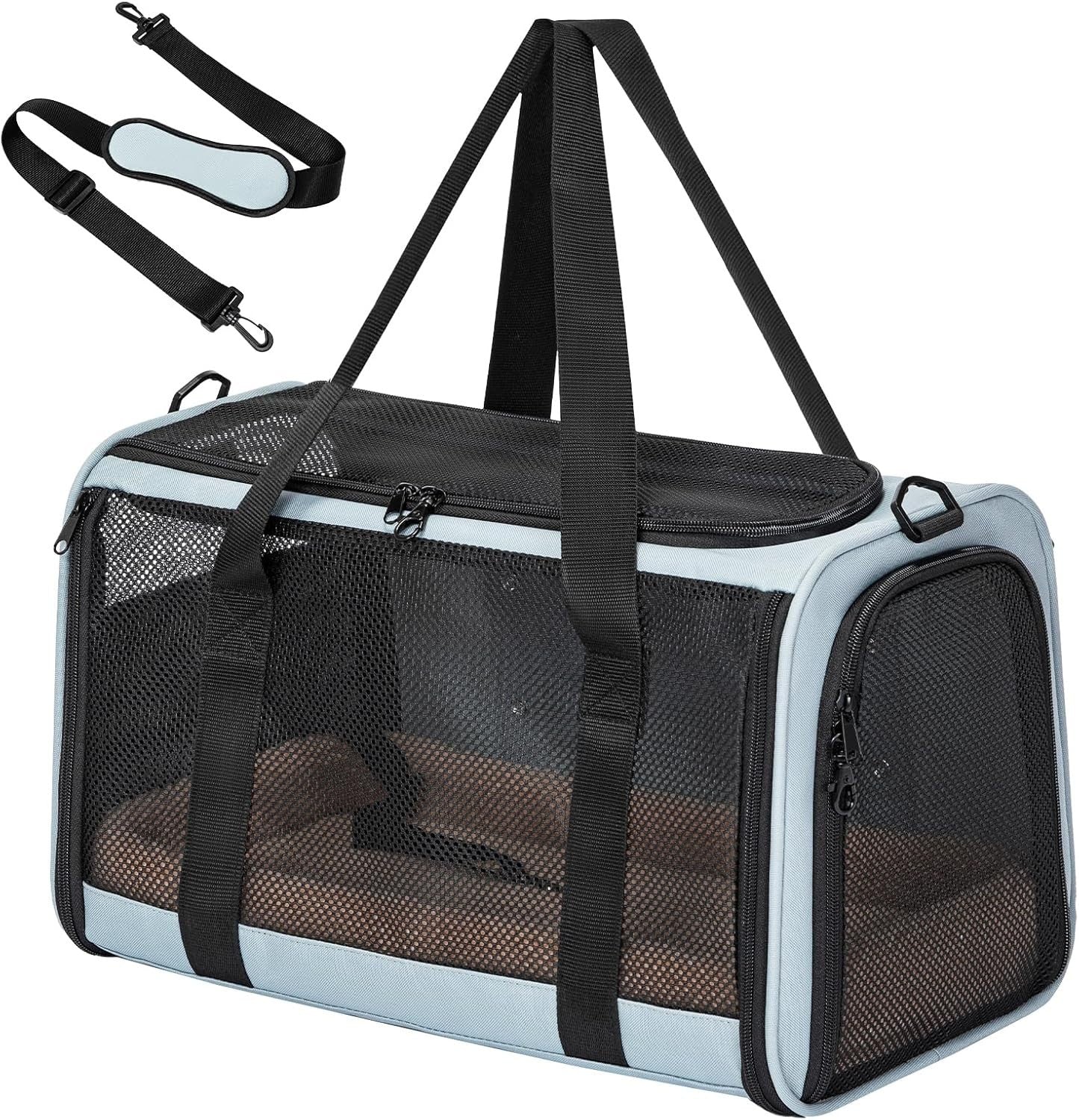 Large Cat Car Carrier Escape Proof Travel Seat Airline Approved