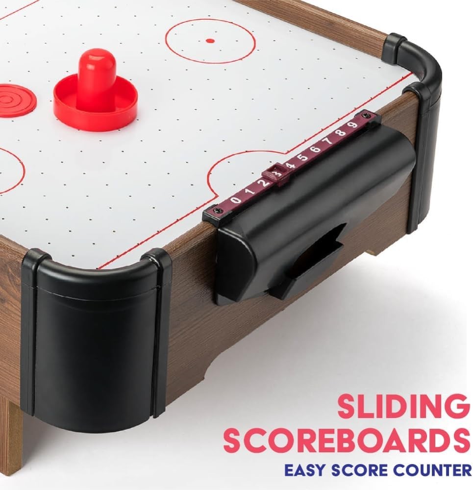 28 Inch Air Hockey Table Portable Wooden Game Kids Adults Indoor