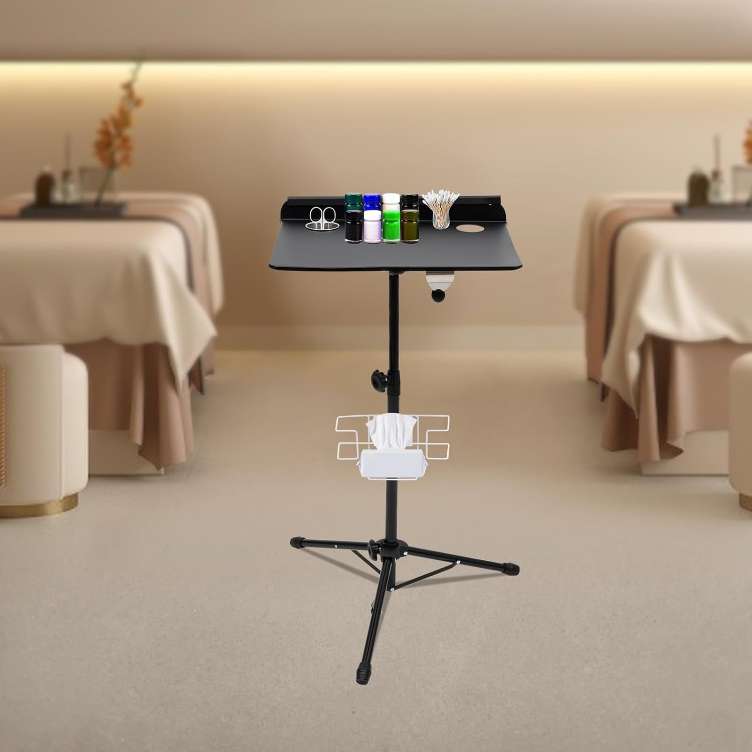 Adjustable Tattoo Workstation Stand Tripod Height Portable Tool Table