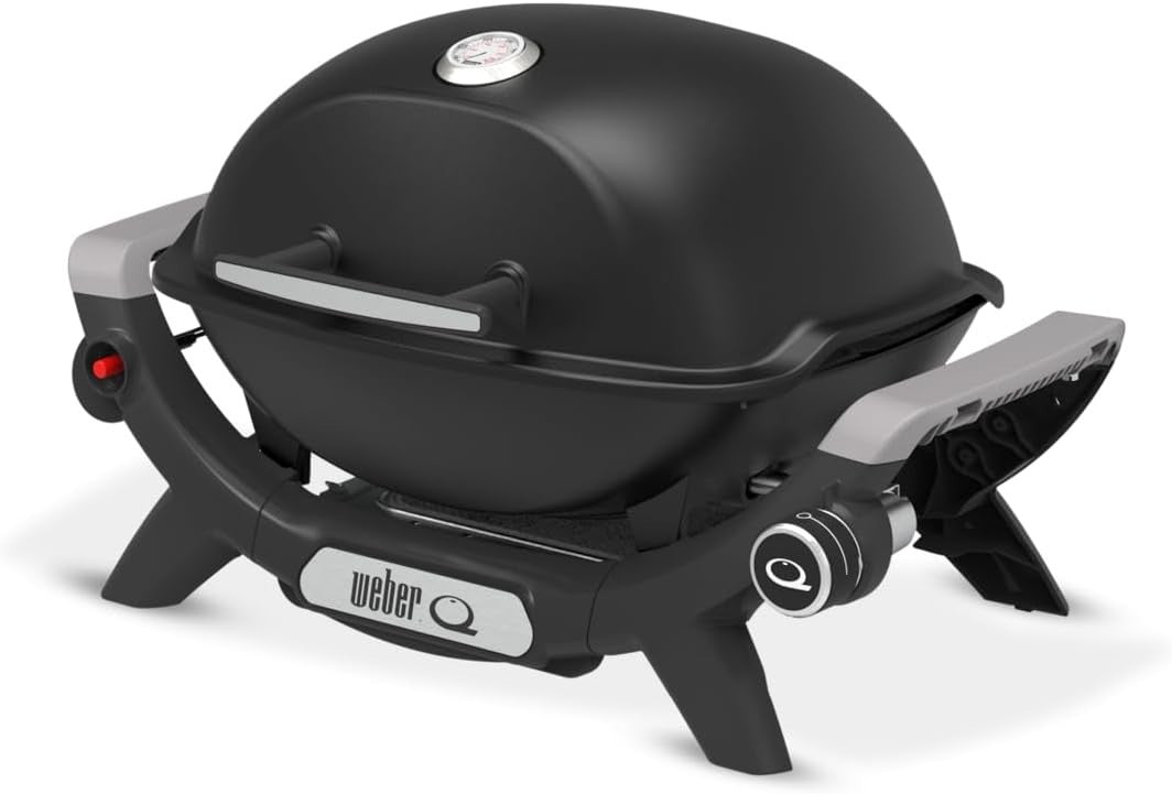 Portable Gas BBQ Grill Cast Iron Grates Outdoor Camping Patio Balcony Compact