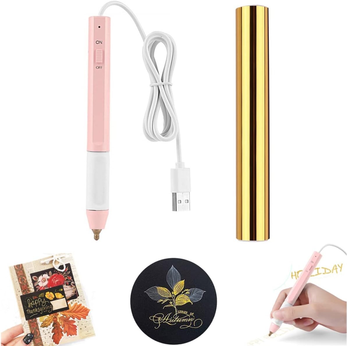 Heat Foil Pen USB Hot Stamping Tool for Card Making Scrapbooking