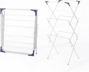3 Tier Clothes Airer Folding Drying Rack Indoor Outdoor Slip Space Saving
