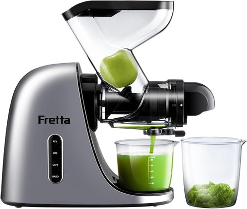 Cold Press Slow Juicer Wide Feed Chute BPA Free Quiet Motor High Yield