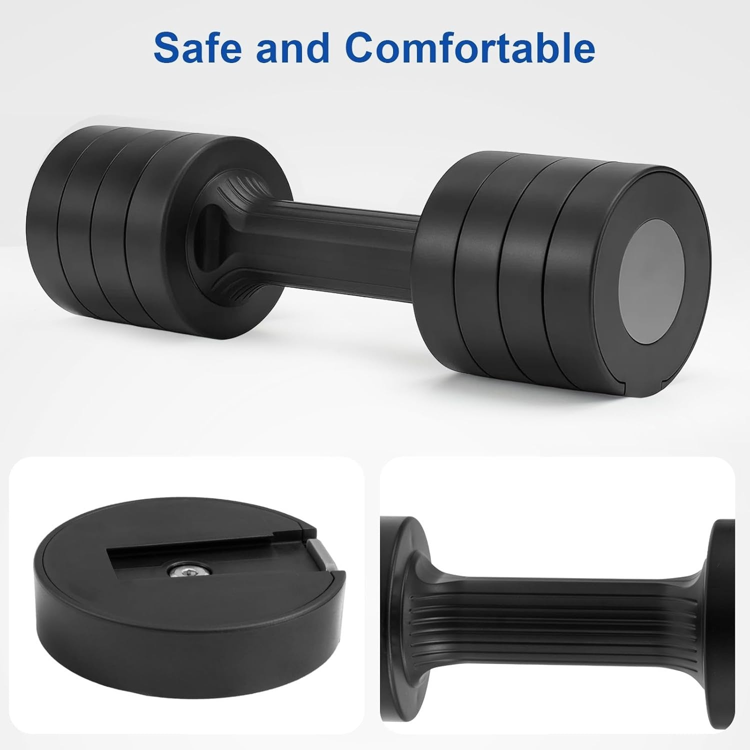 Adjustable Dumbbell Set 4-in-1 Hand Weights 1–2.5kg Home Gym Black