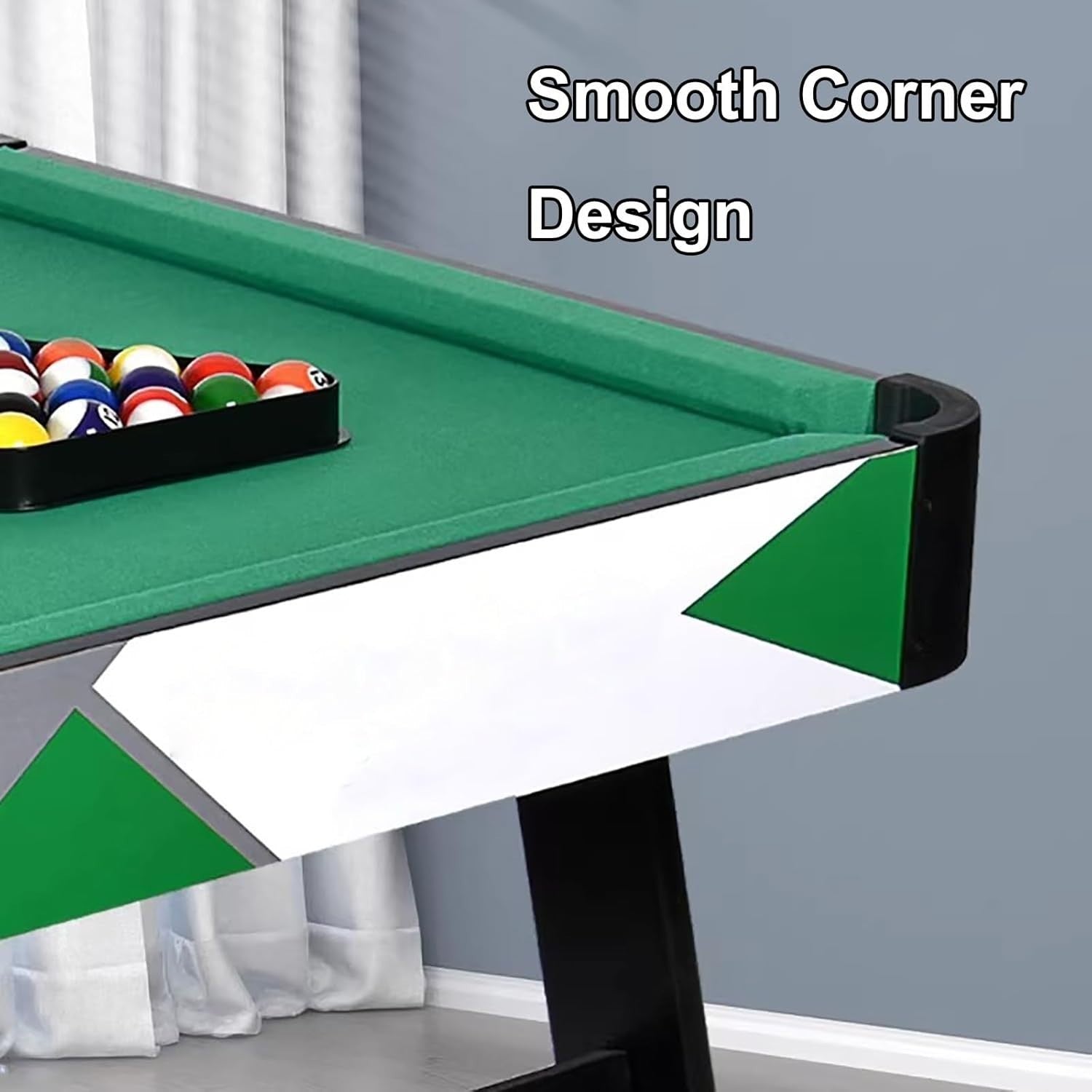 Compact Foldaway Pool Table Portable Billiards Game w Full Accessories