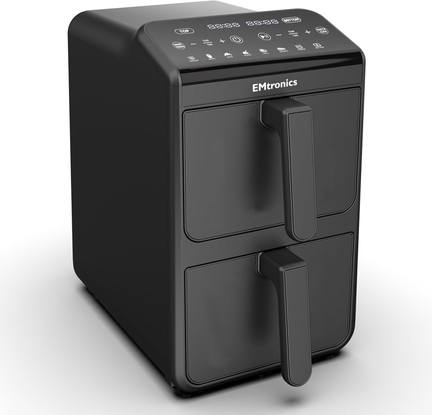 Dual Zone 10L Stack Air Fryer 2460W Family XXL Touch Presets Black