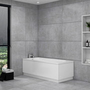 1700x750mm Designer Single Ended Acrylic Bath Tub White Curved Soaking Spa