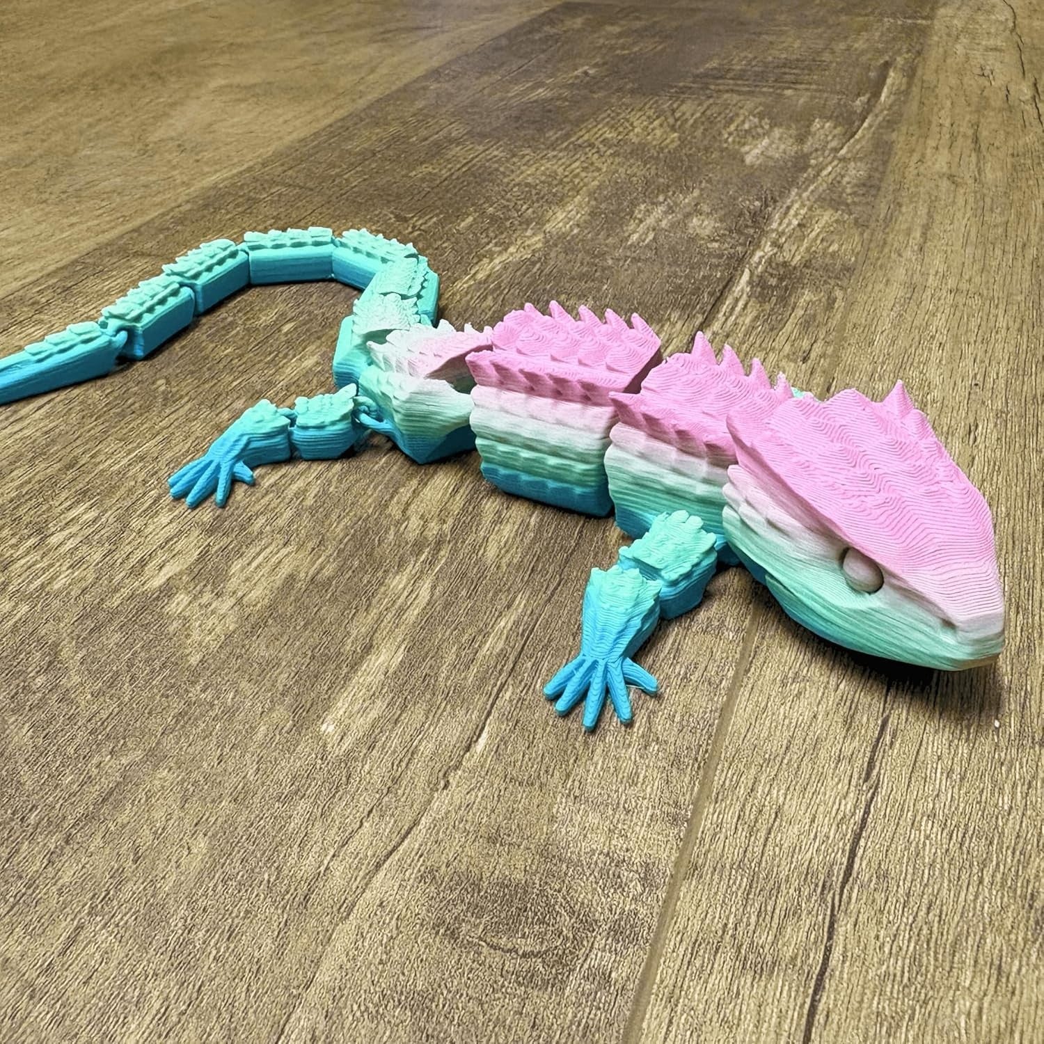 Pastel Rainbow Lizard Fidget Articulated Sensory Stress Toy