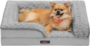 Orthopedic Dog Sofa Bed 71x58cm Memory Foam Washable Grey