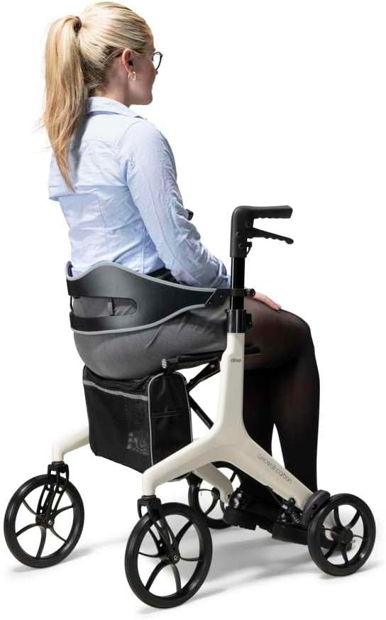 Ultra Lightweight Carbon Fibre Rollator Walker Folding Mobility 4 Wheels