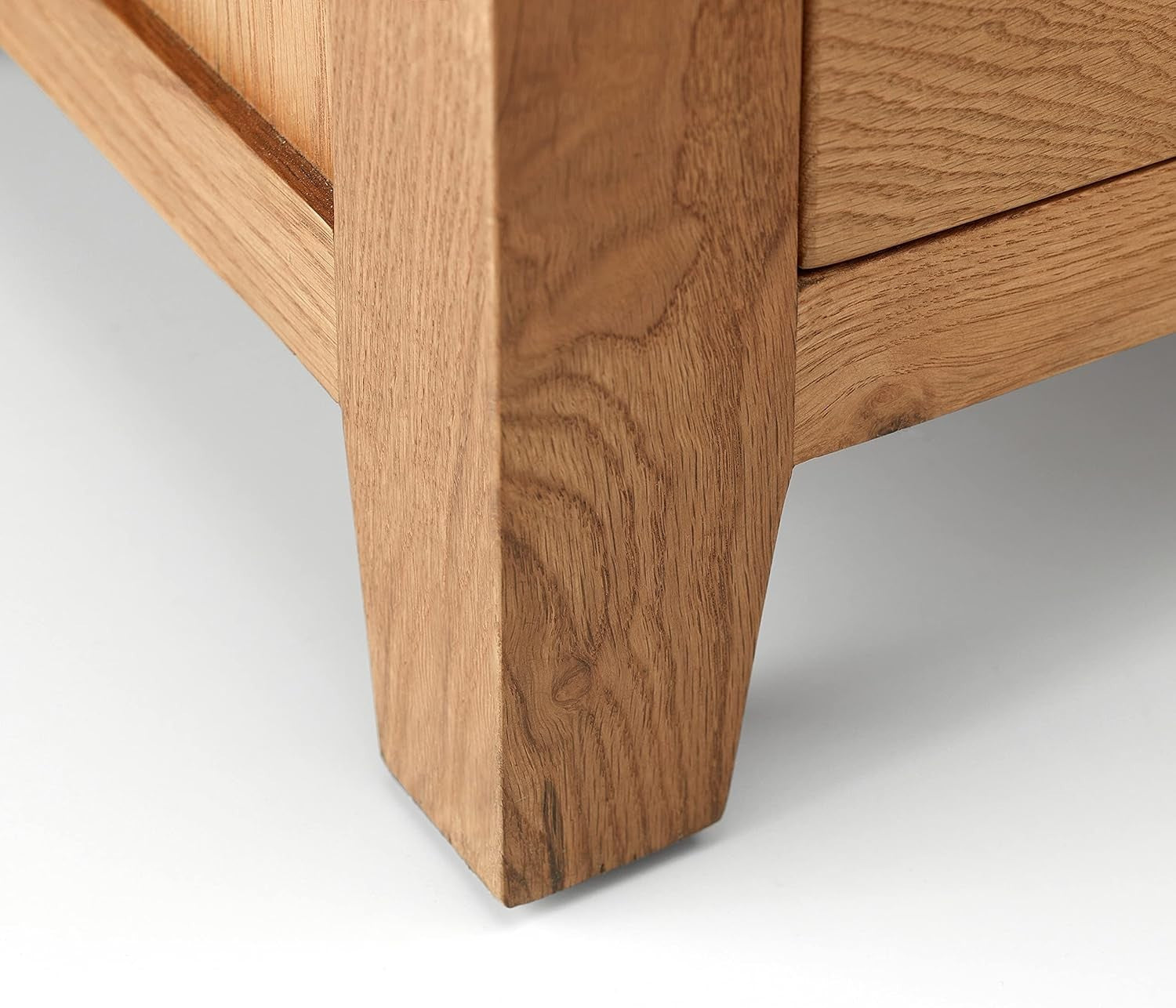 Oak 2 Door Wardrobe with Drawers Bedroom Storage Cabinet Dovetail Joints