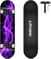 31" Purple Skateboard for Adults & Teens | 7-Layer Maple Deck | ABEC-11 Bearings