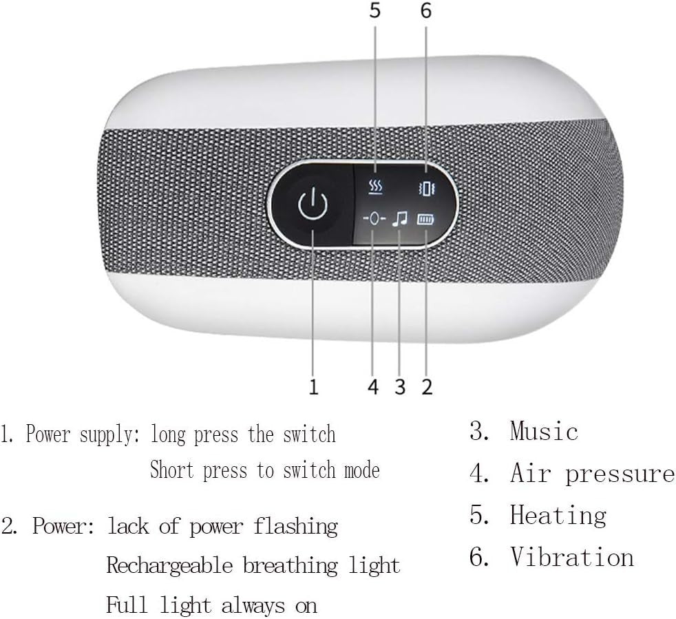 180 Foldable Eye Massager Heat Air Compression Rechargeable