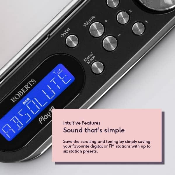 Portable DAB+ FM Radio Digital Alarm Clock Battery Powered