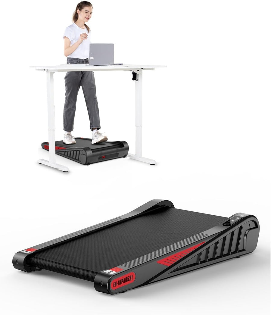 Compact Under Desk Treadmill 6km/h Incline Home Office Fitness Pad