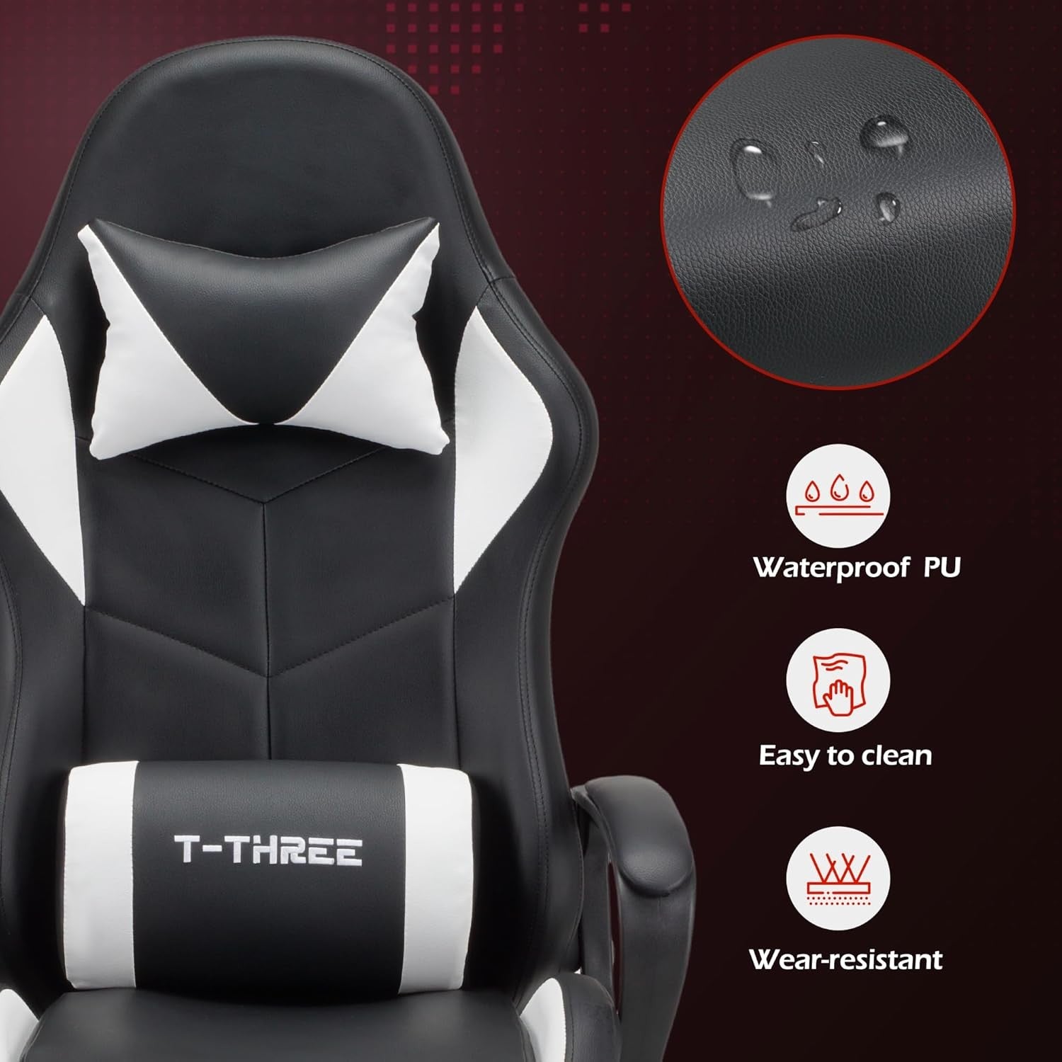 Ergonomic Gaming Chair High Back Swivel Office Chair White