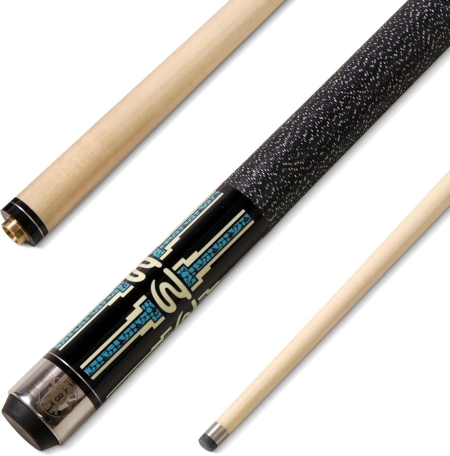 58in Snooker Pool Cue 9.5mm Tip RISS Maple Shaft Centre Joint Quick Release