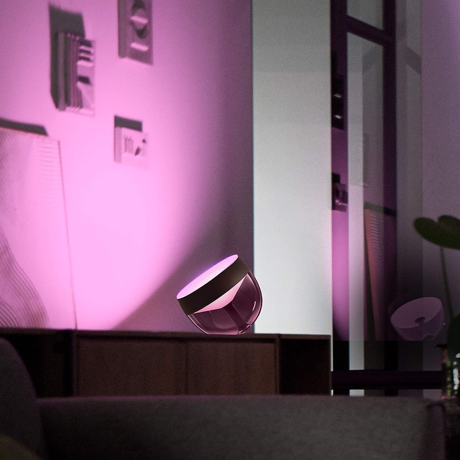 Smart LED Table Lamp with Bluetooth Voice Control, Black Finish