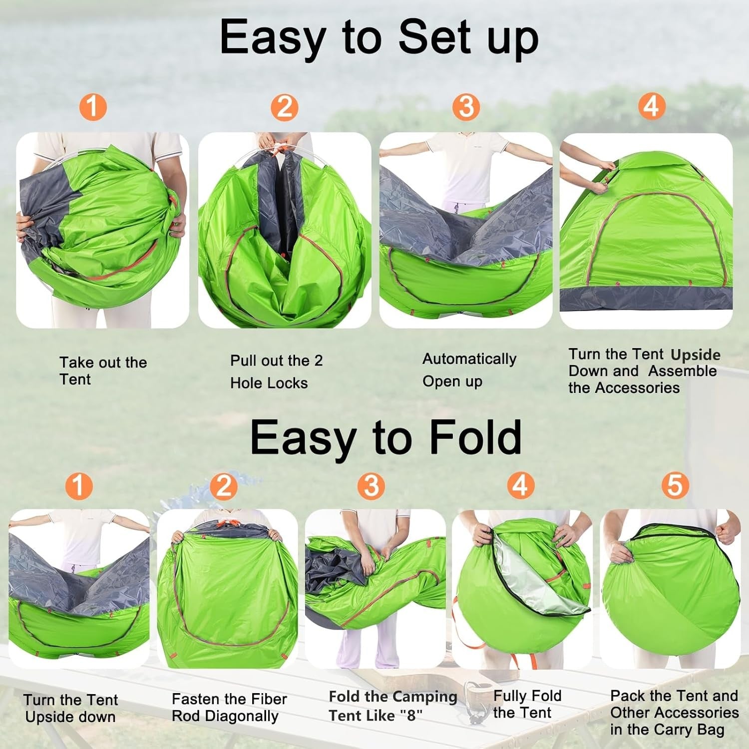 2-3 Man Automatic Pop Camping Tent Waterproof