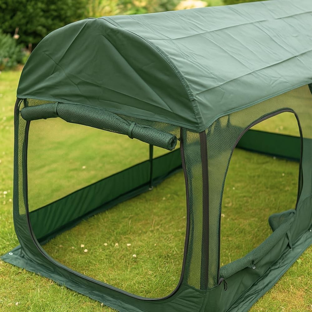 Portable Chicken Run Tunnel 2x1x1m Covered Pop Up Pet Enclosure