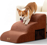 Dog Steps for Bed 3 Step Non Slip Waterproof Pet Stairs 60x40x40cm