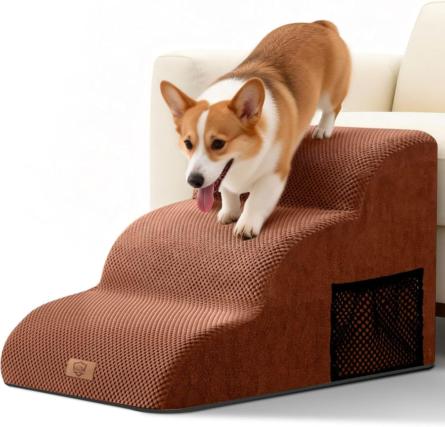 Dog Steps for Bed 3 Step Non Slip Waterproof Pet Stairs 60x40x40cm