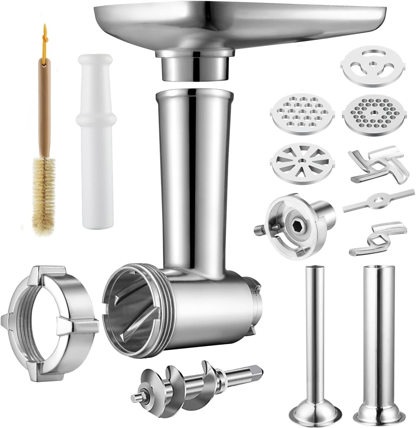 Metal Meat Grinder Attachment Sausage Stuffer for Chef KMix Mixer