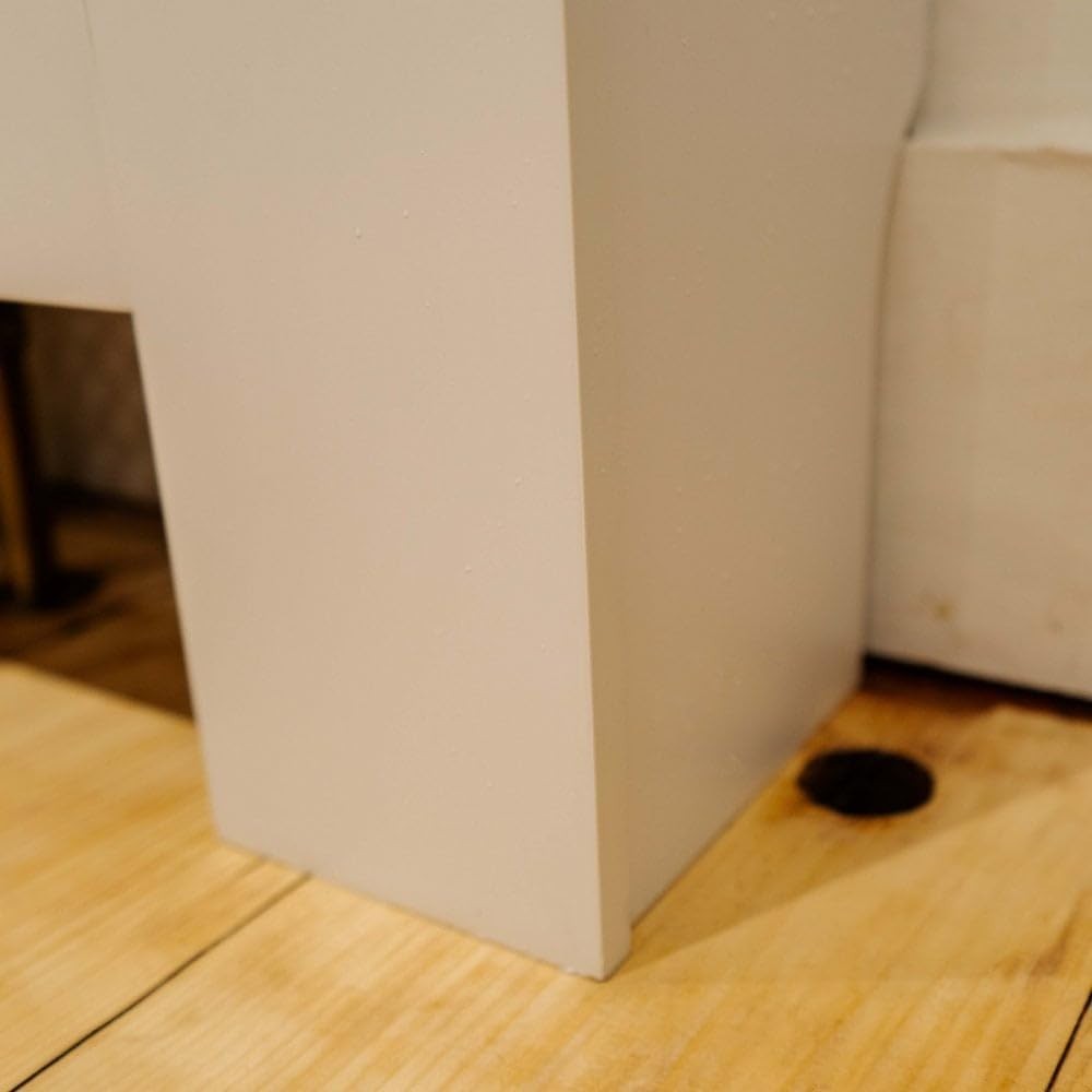 White Radiator Cover Cabinet Large | Modern MDF Wood | Diamond Slat Heater Cover