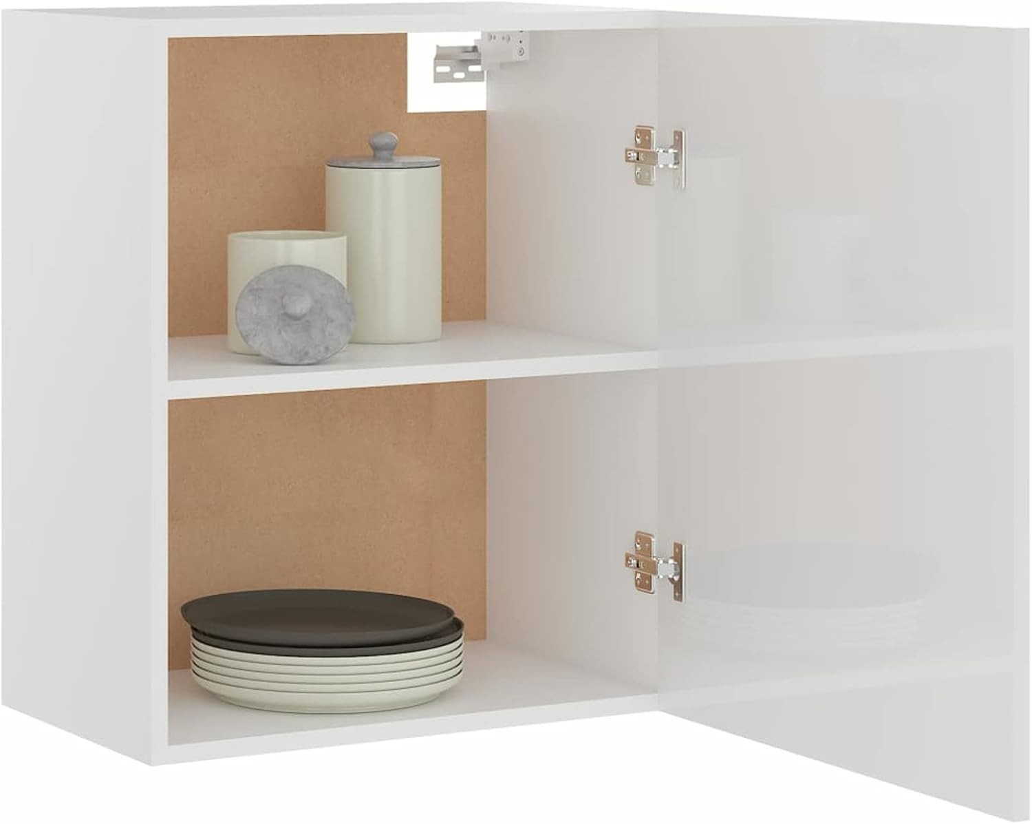 Wall Mounted Kitchen Cabinet Hanging Storage Cupboard with Shelves 50x31x60cm