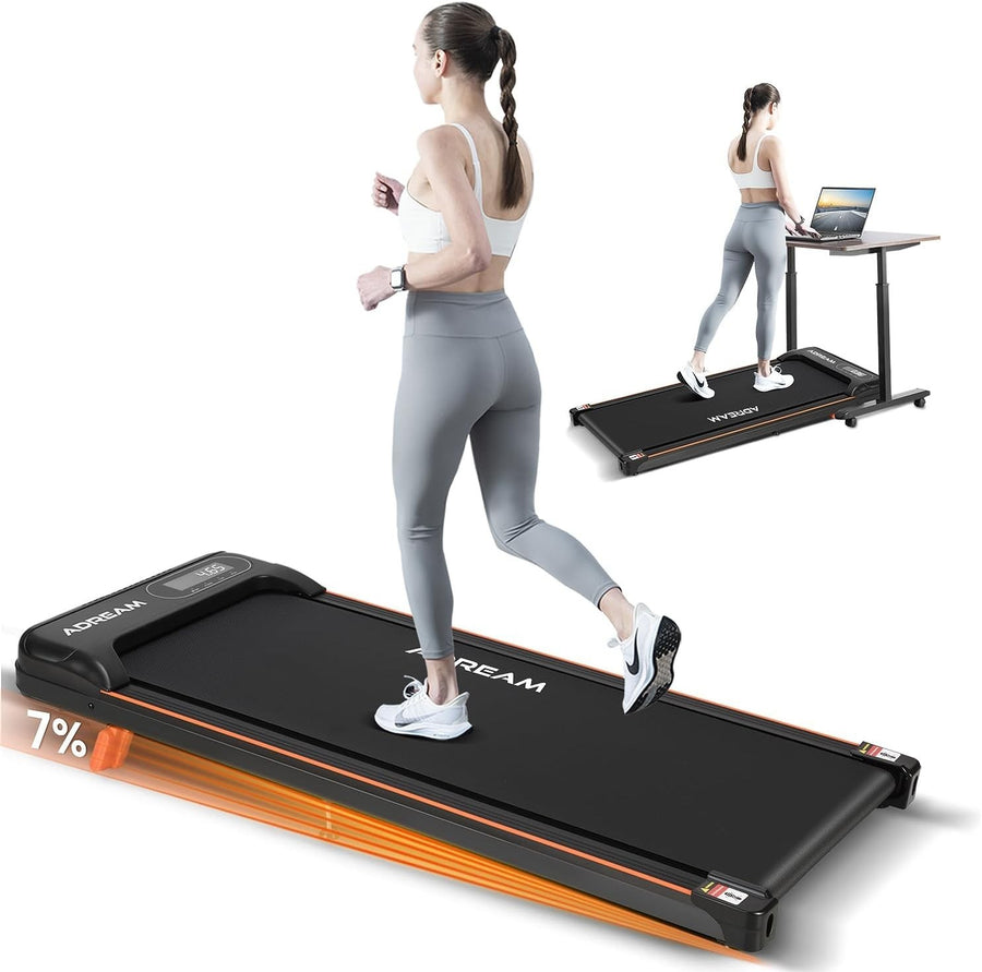 Foldable Under Desk Treadmill with Incline & Remote – Home Walking Jogging