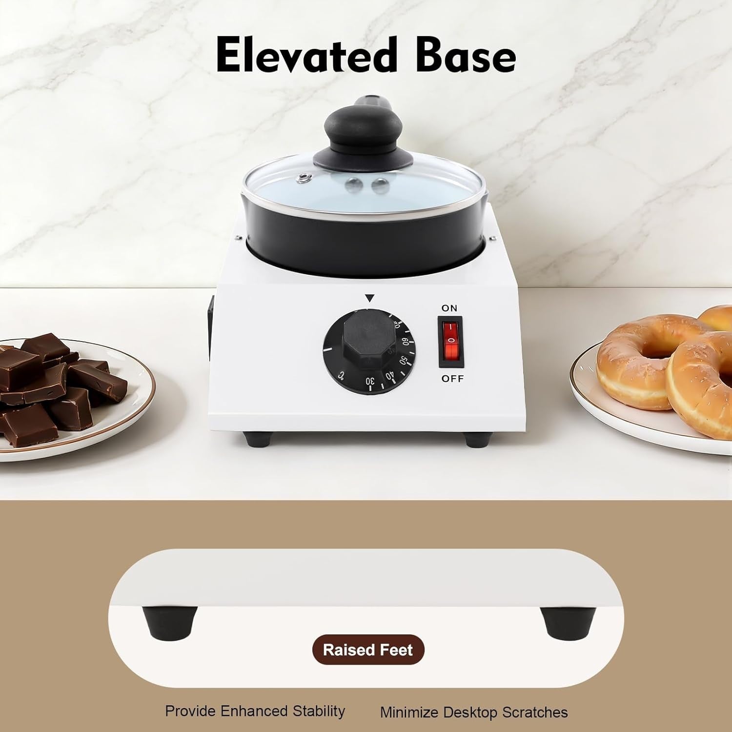 Electric Chocolate Melting Machine Adjustable Temperature Non Stick
