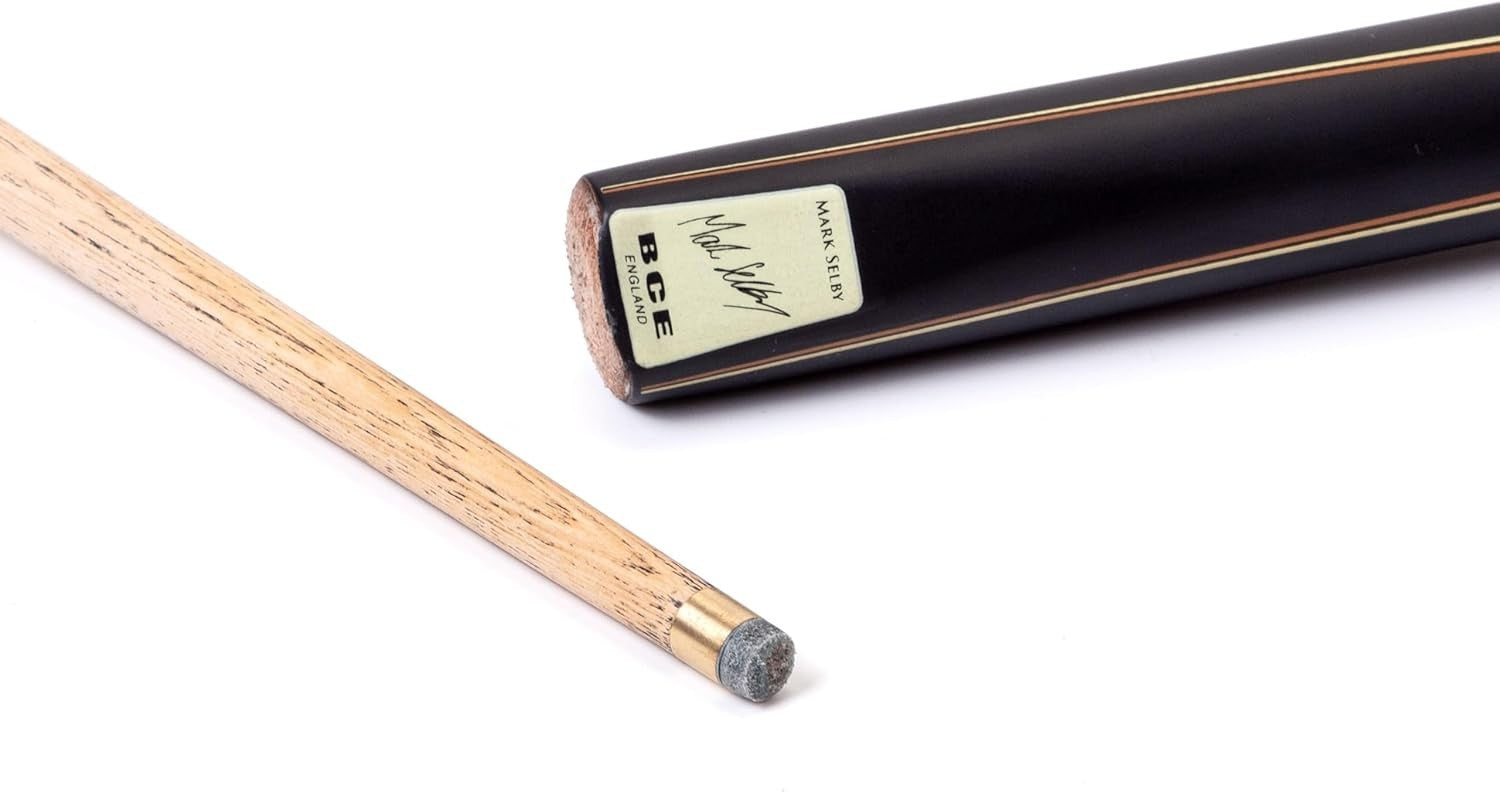 57" 2 Piece Ash Snooker Pool Cue 9.5mm Tip With Soft Case