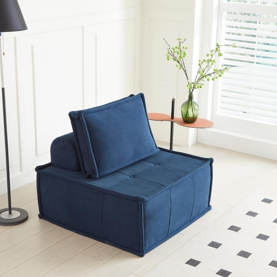 3-Seater Corduroy Sofa Bed Modular Couch for Lounge, Flat, Guest Room