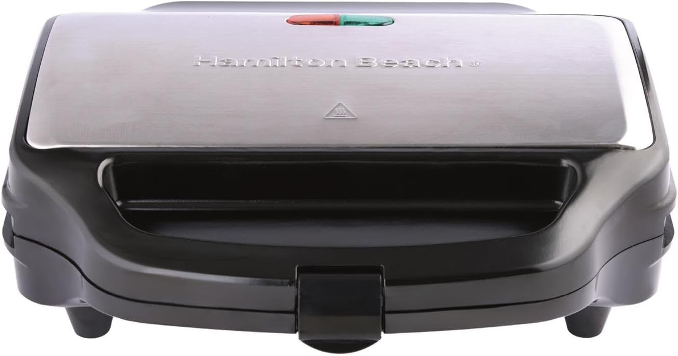 Deep Fill 2-Slice Sandwich Toaster 900W Non-Stick XL Plates Black