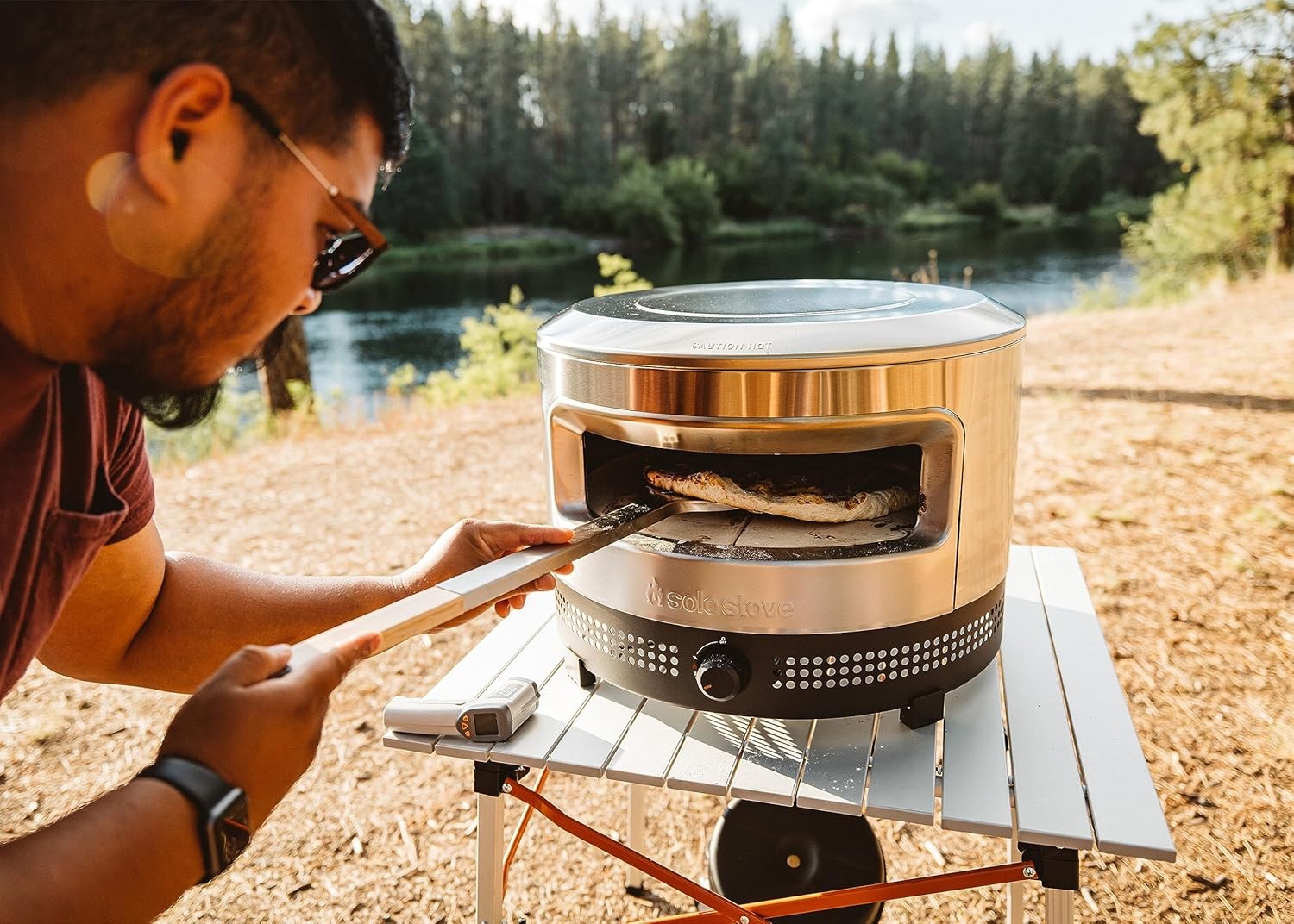 Outdoor Propane Gas Pizza Oven | 900°F Stainless Steel BBQ Grill with Stone