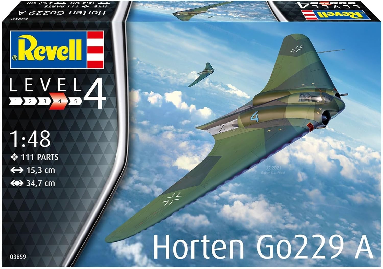 WWII Horten Go229 1:48 Scale Jet Fighter Plastic Model Kit Aircraft Set