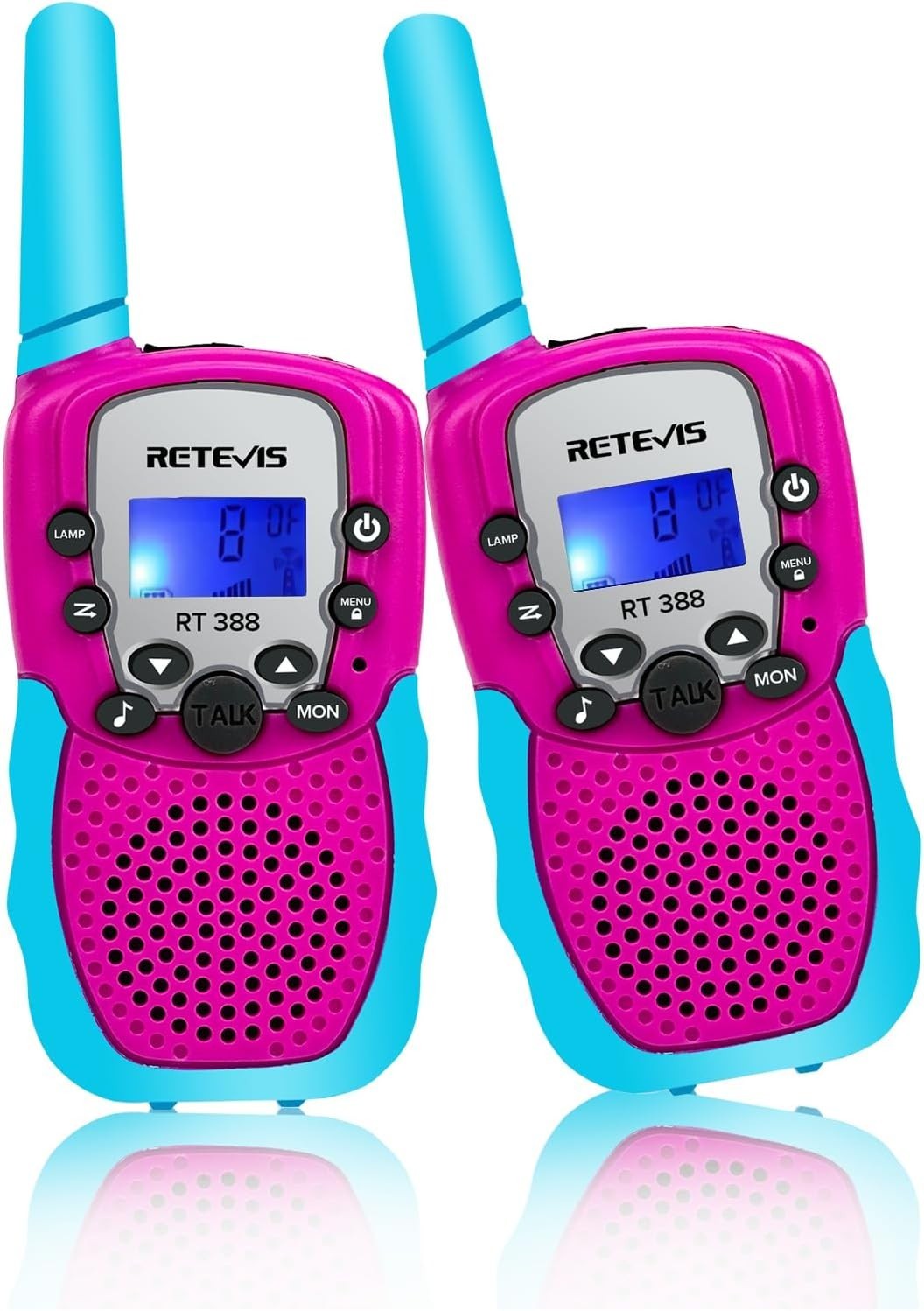 Kids Walkie Talkie VOX Flashlight Clear Sound Toy Gift Blue Pink 1Pc