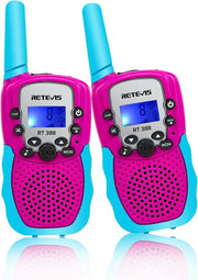 Kids Walkie Talkie VOX Flashlight Clear Sound Toy Gift Blue Pink 1Pc