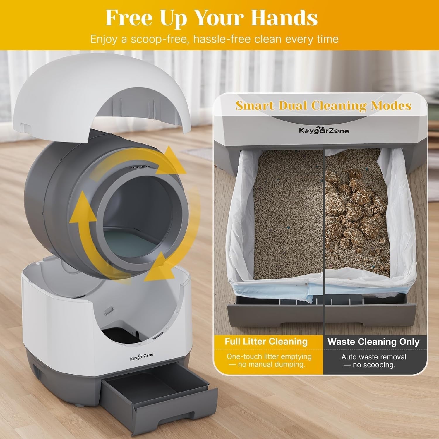 Self Cleaning Cat Litter Box APP Control Odor Control Smart Auto XL