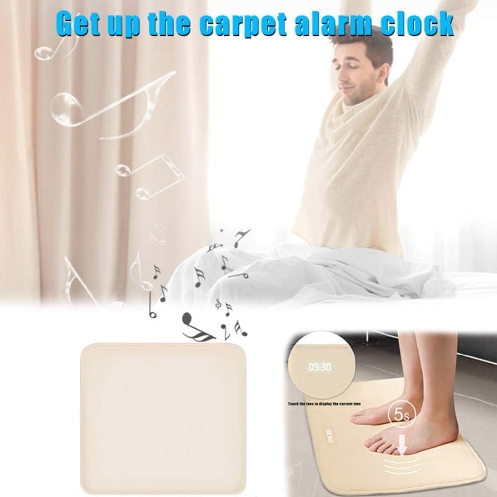 Heavy Sleeper Alarm Clock Pressure Mat Digital Wake Up Carpet LED Alarm