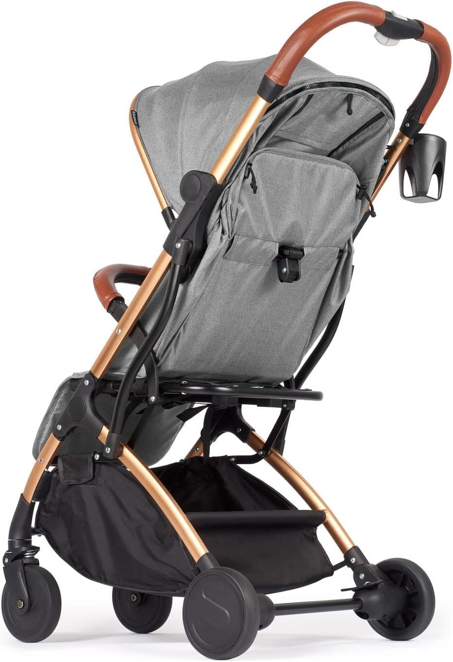 Compact Fold Baby Pushchair One-Hand Travel Buggy Reclining Seat 0-15kg Grey