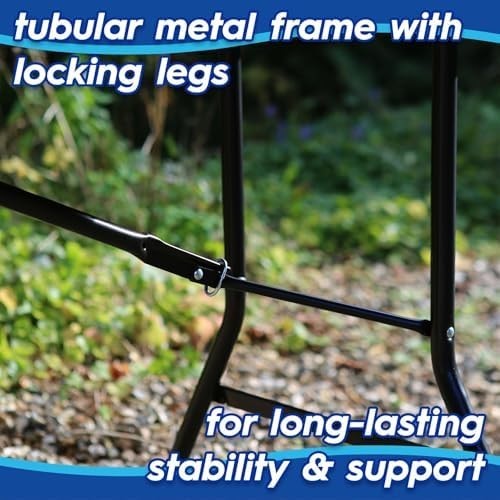 2-Pack 180cm Folding Trestle Tables Heavy Duty Portable Outdoor Black