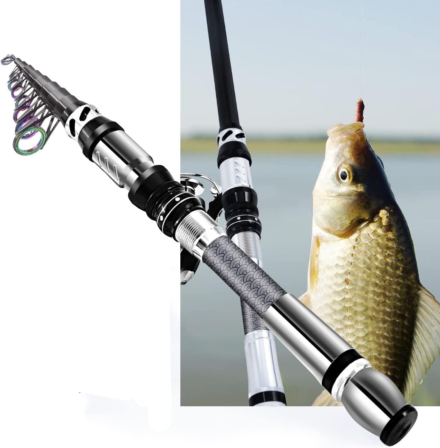 Telescopic Fishing Rod 3.0M Carbon Fiber Ultralight Travel Surf Pole