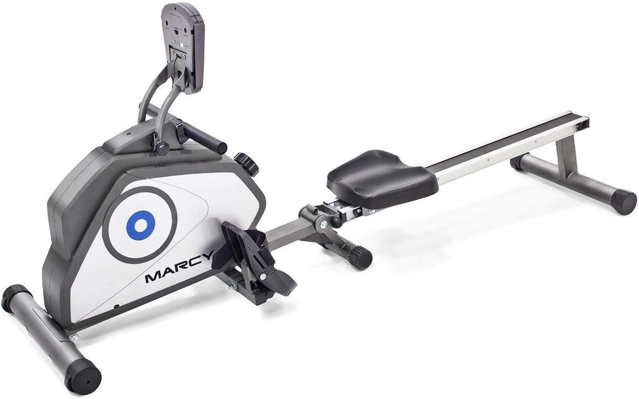 Foldable Magnetic Rowing Machine 8-Level Resistance LCD Home Rower 136KG