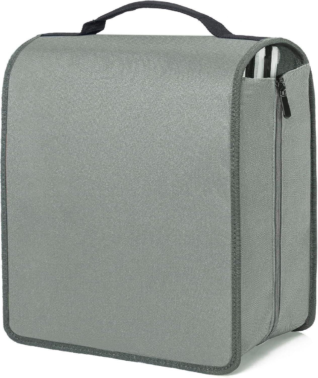 200 CD DVD Storage Wallet Organizer Case 100 Booklet Pockets Grey