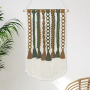 Small Boho Macrame Wall Hanging 12"x20" Tassel Tapestry Decor