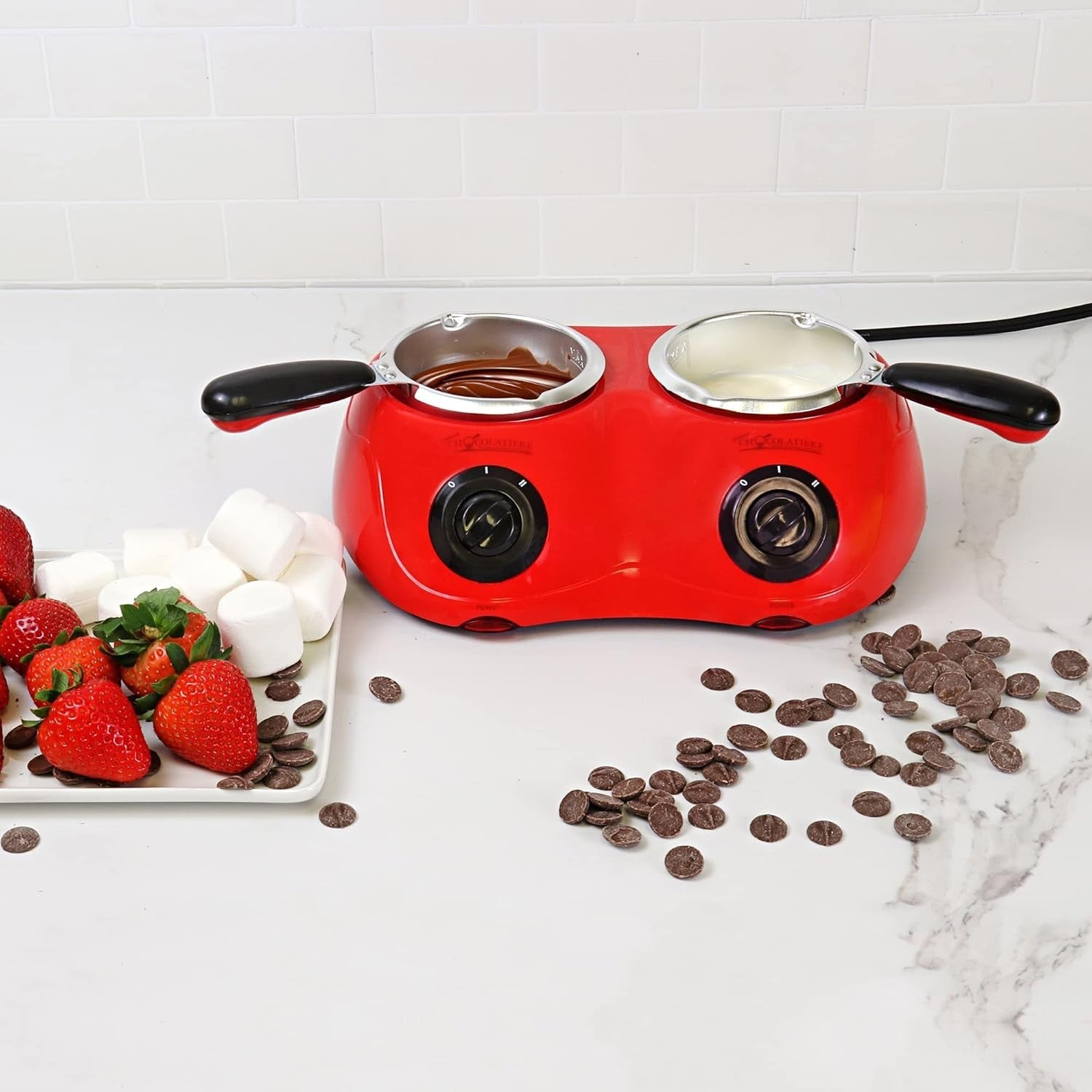Air Fryer 3.6L Digital Touchscreen + Dual Chocolate Melting Pot Set | Healthy