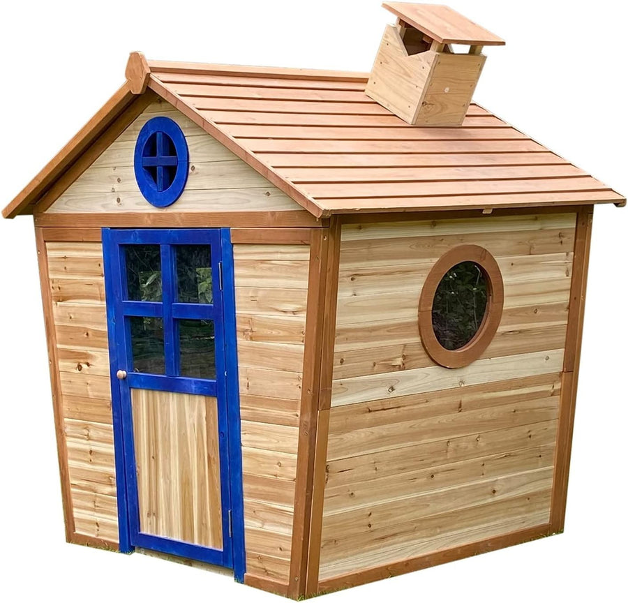 Wooden Kids Playhouse Outdoor Garden Lodge Wendy House Small