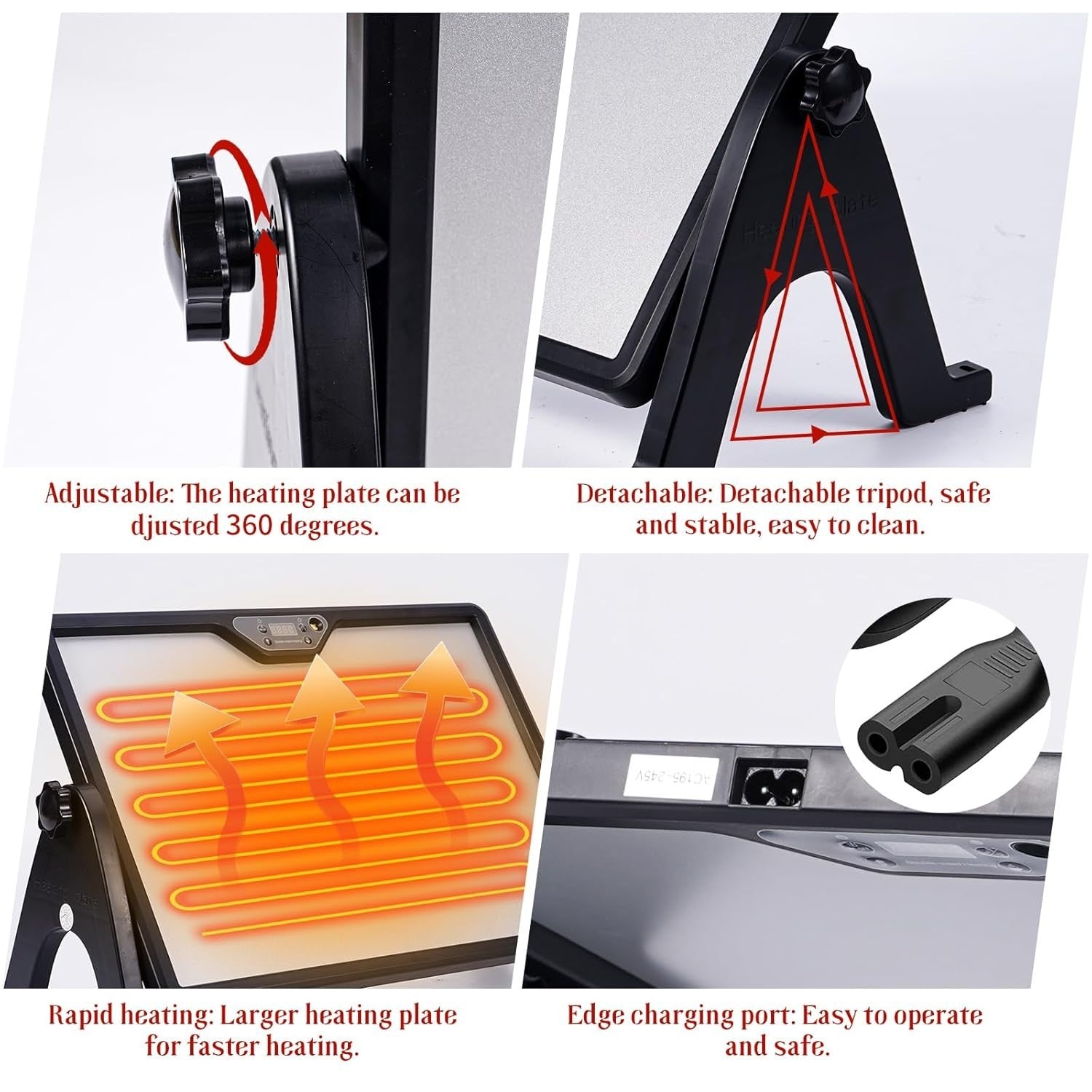 180W Chicken Coop Heater Thermostat Remote Brooder Panel